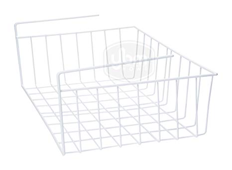 Ybmhome Under Shelf Storage Organizer Wire Basket, Kitchen Pantry Wrap Rack White 2221 (1, Small)