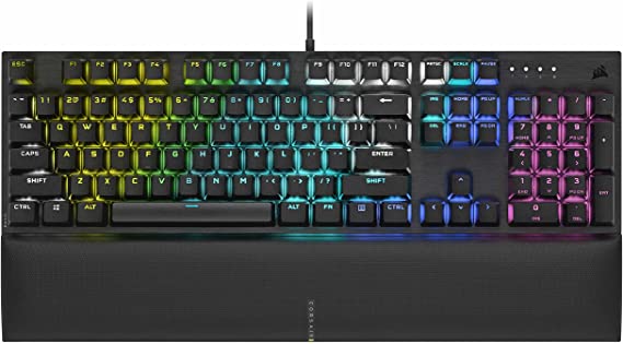 Corsair K60 RGB Pro SE Mechanical Gaming Keyboard - Cherry Mechanical Keyswitches - Durable AluminumFrame - Customizable Per-Key RGB Backlighting - PBT Double-Shot Keycaps - Detachable Palm Rest