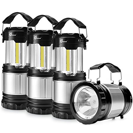 COB LED Lantern, Odoland 2-In-1 300 Lumen LED Camping Lantern Handheld Flashlights, Camping Gear Equipment for Outdoor Hiking, Camping Supplies, Emergencies, Hurricanes, Outages