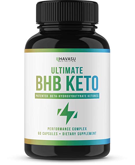 Ultimate BHB Keto Fat Burner with Patented BHB Exogenous Salts Formulated to Suppress Appetite, Boost Energy, and Increase Ketosis State; Non-GMO; 60 Capsules for Men & Women