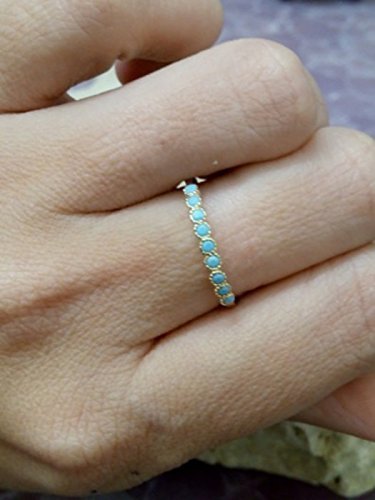 Multi Gemstones Ring,Turquoise Ring ,December Birthstone,Everyday Ring,Delicate Ring,Bezel Ring,Slim Band,Simple Jewelry