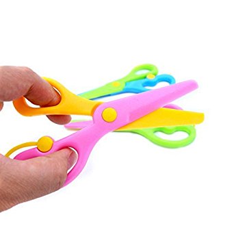 LoveInUSA 3 PCS Children Safety Scissors Set Preschool Training Scissors Art Craft Child-Safe Scissor