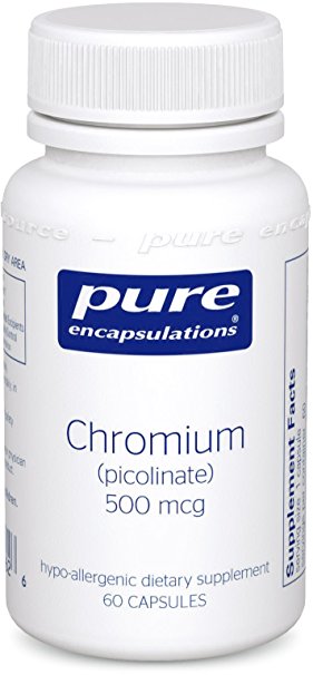 Pure Encapsulations - Chromium Picolinate (500 mcg) - Hypoallergenic Support for Healthy Lipid and Glucose Metabolism* - 60 Capsules