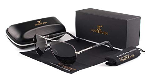 Genuine Kingseven quality aviator sunglasses 2018 fashion for men polarized and UV400