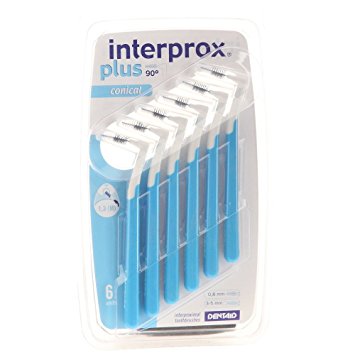 Interprox 0.8 mm Blue Plus Interproximal Conical Brush - Pack of 6