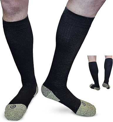 Doctor's Choice Work Compression Socks for Men 3 Pairs - Work Boot Socks for Men, Mens Compression Socks, Mens Work Socks