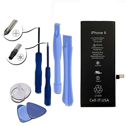 iPhone 6 Battery : New Zero Cycle 1810mAh 3.82V Li-Ion Polymer Battery Replacement for iPhone 6 (4.7 Inch) with Complete Tools Kit (Compatible with all models of the iPhone 6: A1549 & A1586