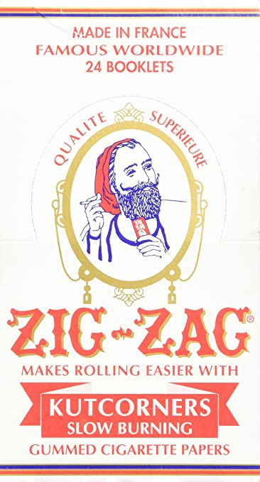 Zig Zag White Cut Corners Cigarette Rolling Papers (24 Booklets Retailers Box)