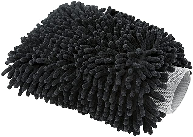 Chemical Guys MIC498 Black Microfiber Wash Mitt, 1 Pack