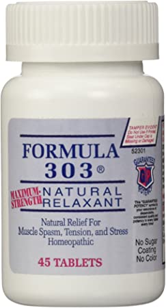 Dee CEE Labs Formula 303 Maximum Strength Natural Relaxant Tablets, 45 Tablets
