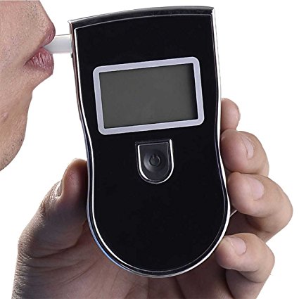 Alcohol Breathalyzer Tester - Breathalyzer Portable Device with Digital Screen and 10 Mouthpieces