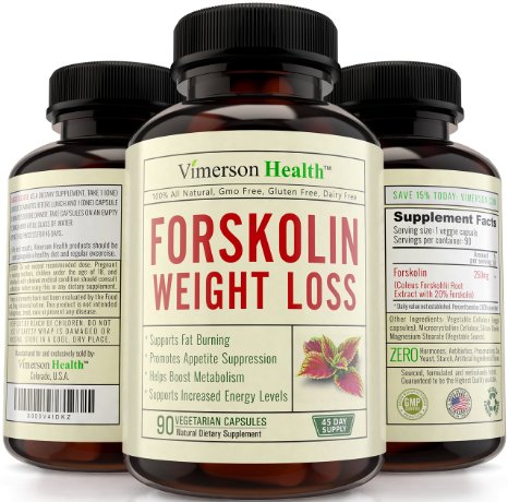 45 DAY SUPPLY - 100 Pure Forskolin Extract for Extreme Weight Loss Best Diet Pills That Work Fast for Women and Men Premium Appetite Suppressant Metabolism Booster and Carb Blocker 100 All Natural