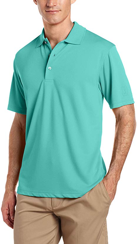 PGA TOUR Men's Short Sleeve Airflux Solid Polo Shirt