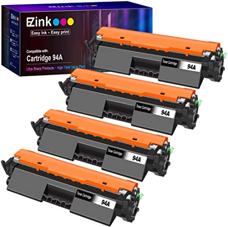 E-Z Ink (TM) Compatible Toner Cartridge Replacement for HP 94A CF294A to use with Laserjet M118dw, M148dw, M148fdw, M118, M148 Printer (Black, 4 Pack)
