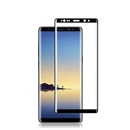 [2 Pack] Galaxy Note 8 HD Clear Screen Protector, Protective Film [3D Curved][Anti-Scratch] [Case Friendly] 9H Hardness Tempered Glass Full Coverage Screen Protector,for Samsung Galaxy Note 8