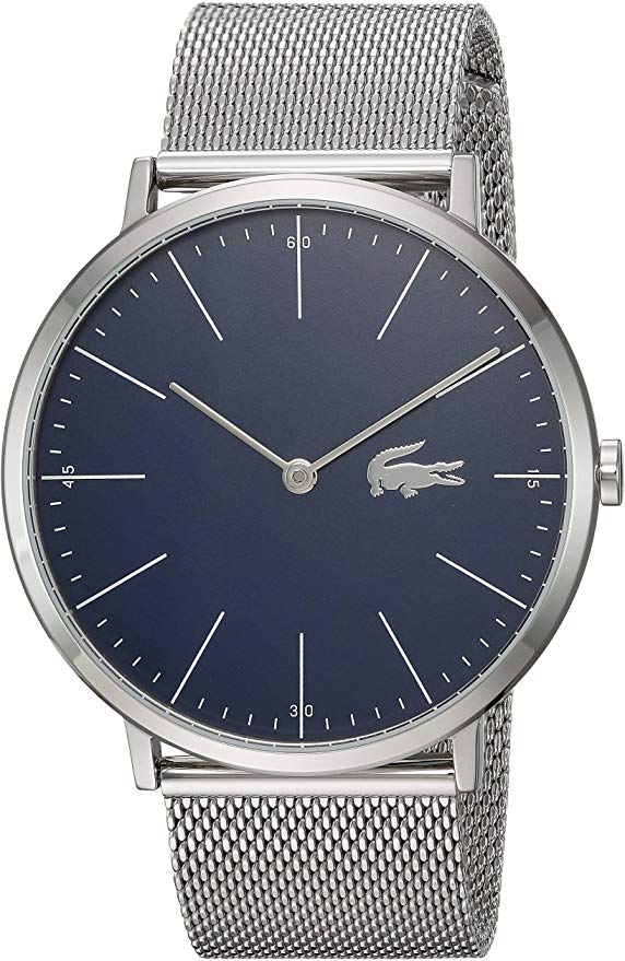 Lacoste Men's Moon Quartz Watch with Stainless-Steel Strap, Silver, 20 (Model: 2010900)