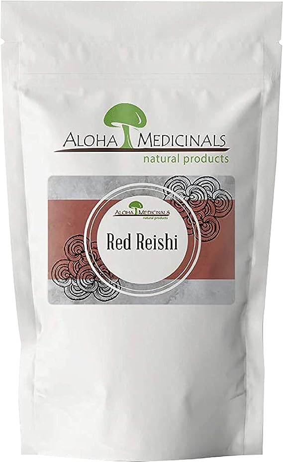 Aloha Medicinals Red Reishi, Organic Mushrooms Supplement, Improves Immune Health, Bag of 1 kg Powder