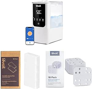 LEVOIT OasisMist Smart Cool and Warm Mist Humidifiers & Aroma Pads 16 Pack, Humidifier Replacement Filters & Humidifier Replacement Filters 10-Pack