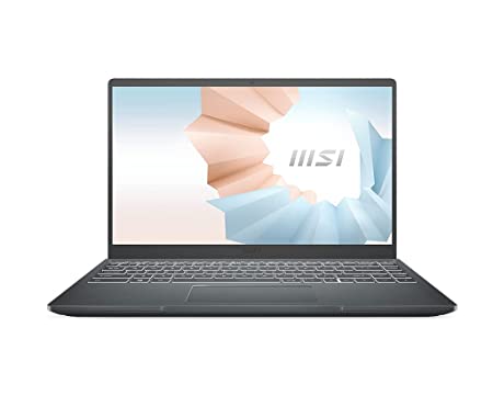 MSI Modern 14, AMD Ryzen 5-5500U, 14" FHD IPS-Level Panel Laptop (8GB/256GB NVMe SSD/Windows 10 Home/Radeon Graphics/Carbon Grey/1.3Kg), B5M-045IN