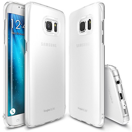 Galaxy S7 Edge Case, Ringke [SLIM] Outfitted & Slender [Tailored Cutouts] Classy Superior Steadfast Compelling Lightweight Slim PC Hard Skin Cover for Samsung Galaxy S 7 Edge 2016 - Frost White