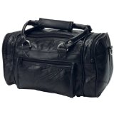 RoadPro PLB-003 Black 12 Patchwork Leather-Like Shave Kit Bag