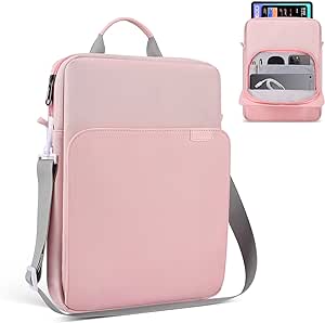 12.9 Inch iPad Sleeve Bag Carrying Case for iPad Pro 12.9 inch M2 & M1, 13 Inch New iPad Pro M4 & Air M2 2024, Surface Pro 10/X/9/8,MacBook Pro 14 Inch Sleeve, Pink