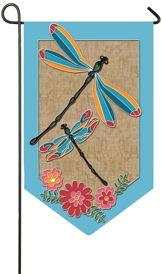 Evergreen Flag Blue Dragonflies Garden Burlap Flag - 12.5 x 18 Inches Outdoor Decor for Homes and Gardens