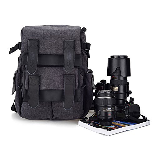 BESTEK Dslr SLR Waterproof Backpack Camera Rucksack Shoulder Bag Multi Pocket Gadget Camera Bag Travel Bags for Canon Nikon SLR Camera