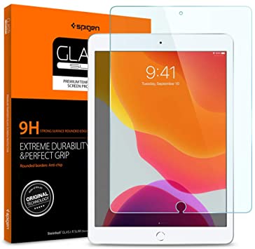 Spigen, 1Pack, iPad 10.2 7th generation Screen Protector Tempered Glass, Glas.tR Slim, 9H Tempered Glass, High Responsiveness, Bubble-free, Anti-scratch, Tempered Glass for iPad 7th generation(2019)