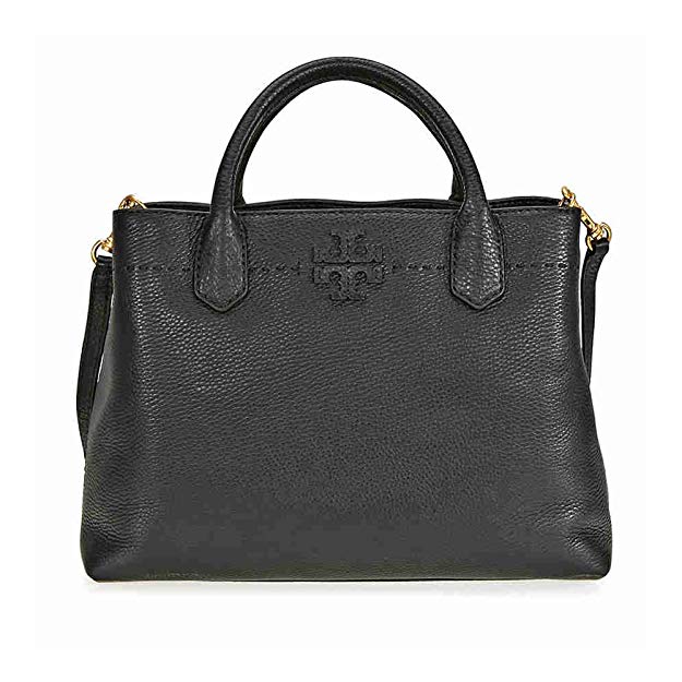 Tory Burch McGraw Center Zip Leather Shoulder Tote Bag