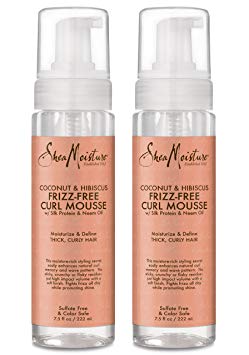 Shea Moisture Coconut & Hibiscus Curl Mousse 7.5 Ounce (221ml) (2 Pack)