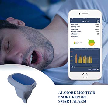 Viatom SleepZ AI Snore Stopper, Smart Anti Snoring Device with Silent Vibration Alert, Free APP with Snoring Report - Monitor Effectiveness and Performance of Your Snoring Stopper
