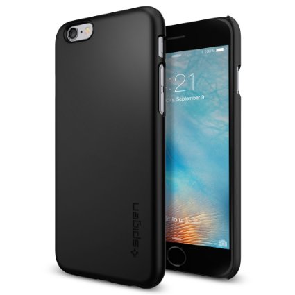 iPhone 6s Case Spigen Thin Fit Exact-Fit Black Premium Matte Finish Hard Case for iPhone 6s 2015  iPhone 6 2014 - Black SGP11592