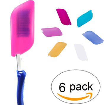 V-TOP Silicone toothbrush case covers Pack of 6 great for home and outdoor