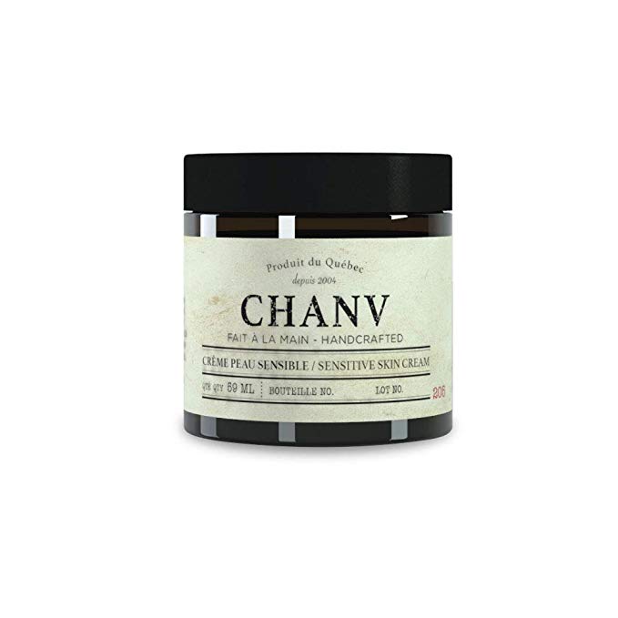 Chanv Hemp Oil Sensitive Skin Cream, Natural Skincare Rich in Anti-Aging Antioxidants | Heals, Hydrates, Protects Dry, Irritated Hands, Face | Eczema, Rosacea or Psoriasis | Vegan Safe