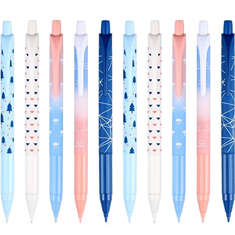 Boao 10 Pieces Mechanical Pencil Automatic Propelling Pencils for Office and School Supplies, 5 Colors (0.7 mm)