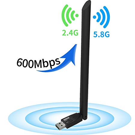 GALAWAY 916AC Wireless USB Adapter 600Mbps WiFi Network Adapter Dual Band with High Gain External Antenna WiFi Dongles for Windows XP/Vista/7/8/8.1/10