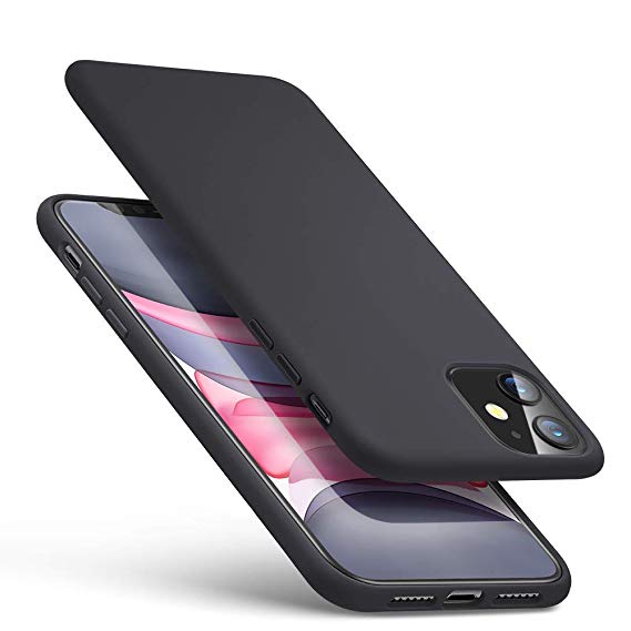 ESR Yippee Color Soft Designed for iPhone 11 Case, Liquid Silicone Rubber Cover [Comfortable Grip] [Screen & Camera Protection] [Velvety-Soft Lining] [Shock-Absorbing] for iPhone 11, Black