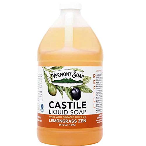 Vermont Soap Liquid Castile Soap (Lemongrass Zen, 64oz)