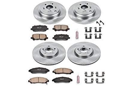 Power Stop KOE5369 Autospecialty By Power Stop 1-Click Daily Driver Brake Kits Incl. 12.99 in. Front/13.15 in. Rear OE Replacement Rotors w/Z16 Ceramic Scorched Brake Pads Autospecialty By Power Stop 1-Click Daily Driver Brake Kits