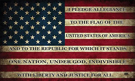 Rogue River Tactical USA Flag Sticker Bumper Car Decal Gift Patriotic American Worn United States Pledge of Allegiance (3x5 Inch)