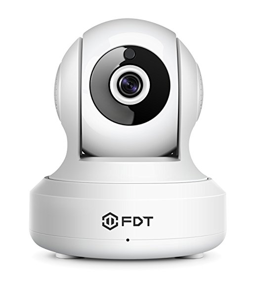 FDT 720P HD WiFi Pan/Tilt IP Camera (1.0 Megapixel) Indoor Wireless Security Camera FD7901 (White), Plug & Play, Two-Way Audio & Nightvision