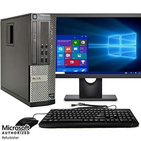 Blair Technology Group Wireless Desktop Computer Package Compatible With Dell Optiplex 990, Intel Quad Core i5 3.1-GHz, 16 gb Ram, 2 TB, 20" LCD Monitor, Bluetooth, DVD, WiFi, Windows 10 Pro (Renewed)