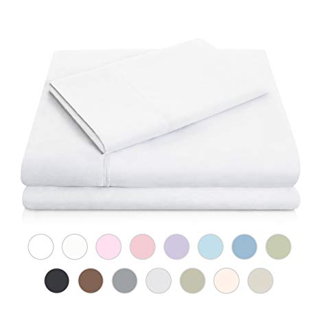 MALOUF Double Brushed Microfiber Super Soft Luxury Bed Sheet Set - Wrinkle Resistant - King Size - White