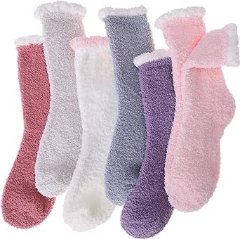 EBMORE Womens Fuzzy Socks Fleece Fluffy Cabin Plush Warm Sleep Soft Cozy Winter Adult Socks