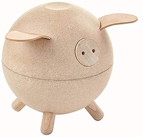 PlanToys Piggy Bank- White