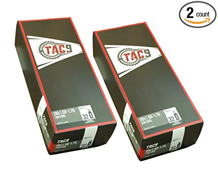 TAC 9 Thorn Resist Tube, 26" x 1.50-1.75 32mm Schrader Valve, Mountain Bike, Cruiser, MTB, MTN Bicycles Replacement Tube Puncture Resistent