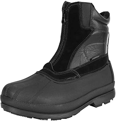 NORTIV 8 Men's 170410 Black Insulated Waterproof Construction Hiking Winter Snow Boots