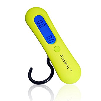 PROINTxp Digital Luggage Scale PHGFT upto 110lb by 0.2lb with Big Bright Blue LCD Display Dual Units (kg &lb) Display Weight Holding-up Function (Green)