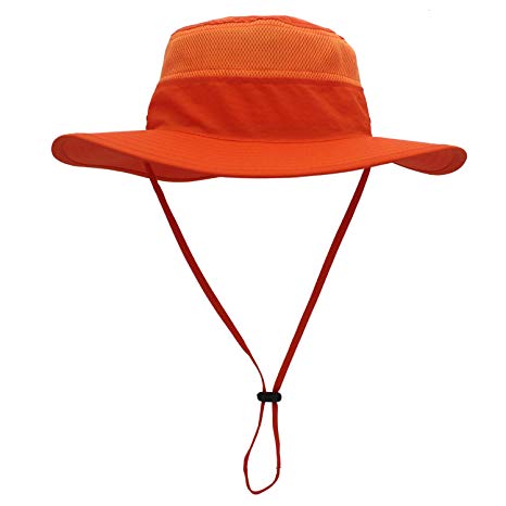 Home Prefer Men's Sun Hat UPF 50  Wide Brim Bucket Hat Windproof Fishing Hats